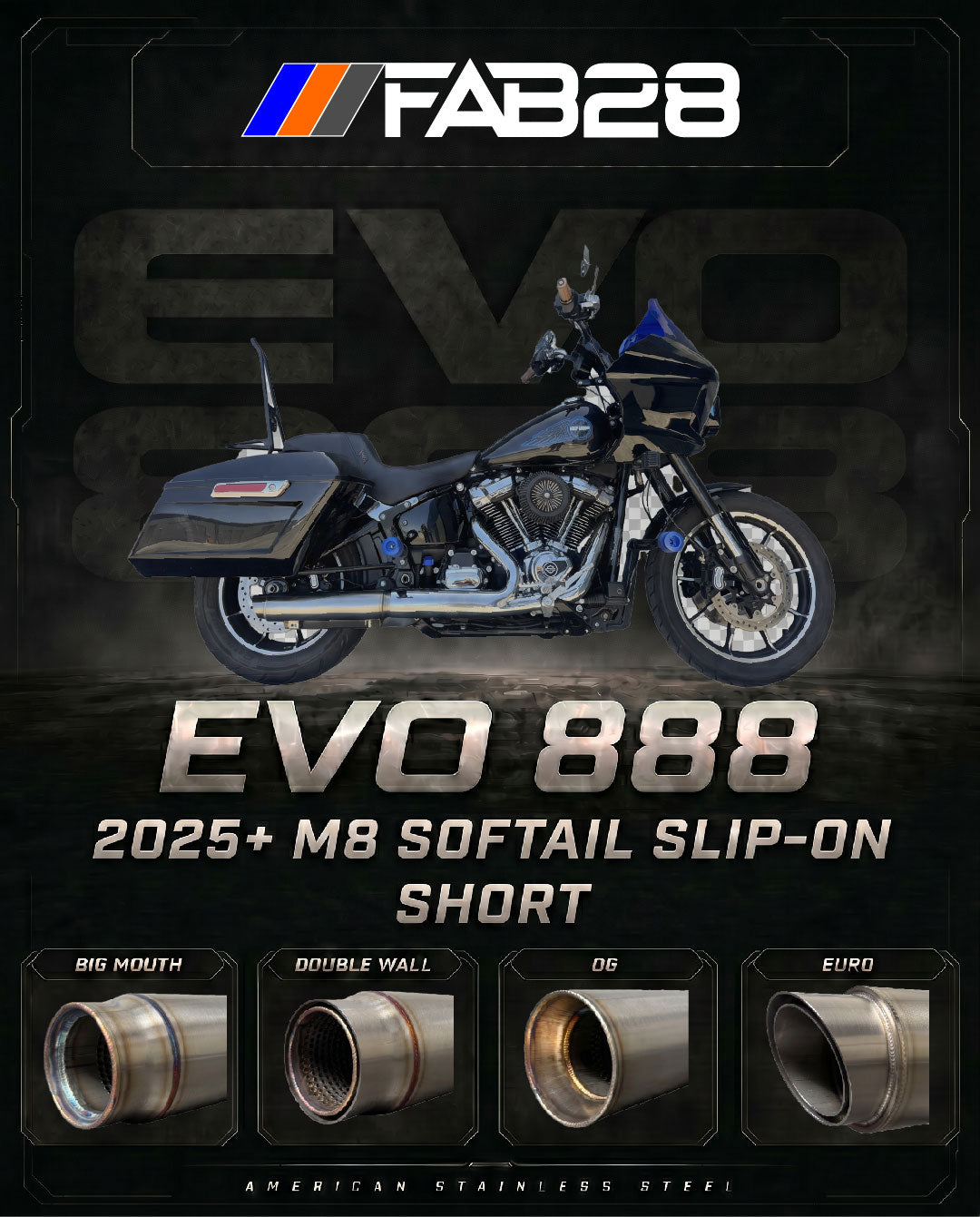 M8 Softail 2025+ Slip-On - Short